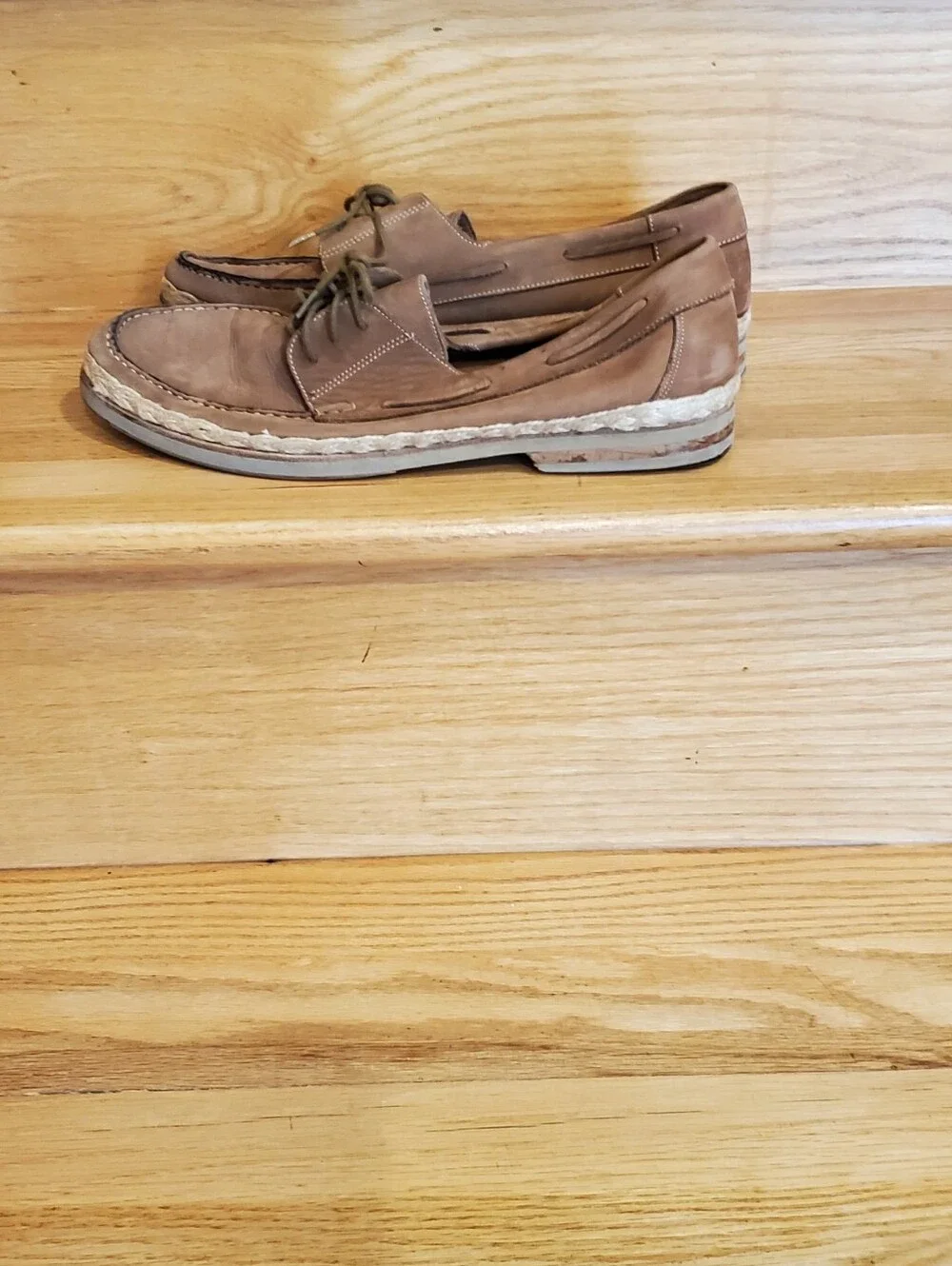 Bally Men's Tan Leather Boat Shoes